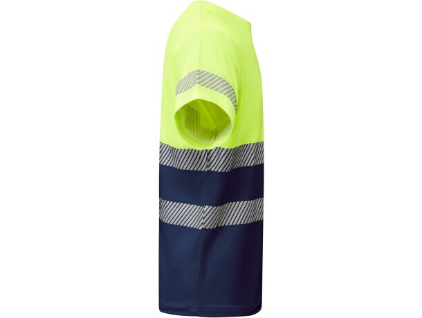 Camiseta TAURI Roly de alta visibilidad marino/amarillo fluor