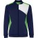 Sudadera deportiva Roly Leros bicolor con cremallera Verde helecho/marino