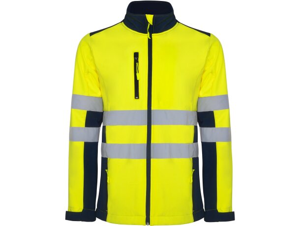 Softshell ANTARES Roly de alta visibilidad marino/amarillo fluor