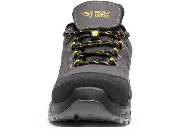 Zapato laboral Rock Roly con certificación S3 antiperforación Plomo/amarillo wrk detalle 7