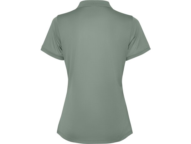 Polo Tormo Woman Roly de poliéster reciclado certificado GRS Verde laurel detalle 18
