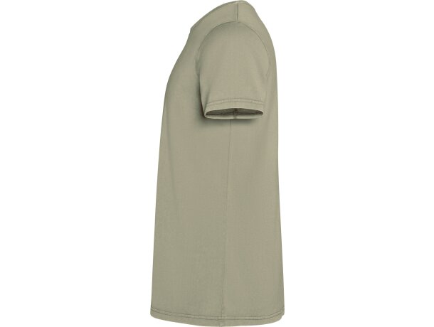 Camiseta Corgi Roly de algodón peinado 180 g para hombre Kaki claro lavado detalle 19