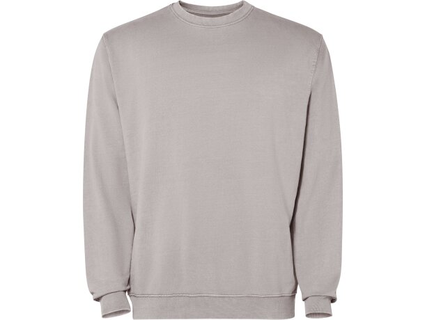 Sudadera Roly Jaya algodón 250 g/m² efecto lavado unisex Gris piedra lavado detalle 9
