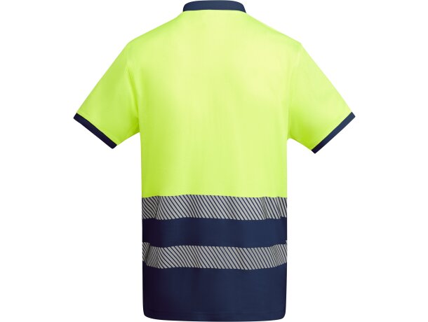 Polo ATRIO Roly de alta visibilidad marino/amarillo fluor