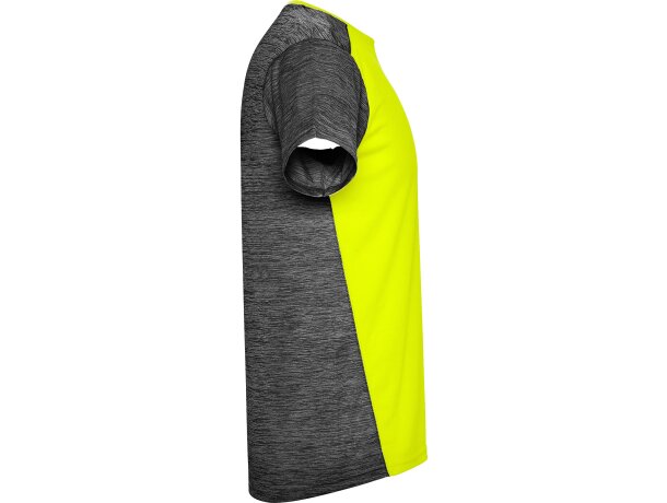 Camiseta ZOLDER Roly amarillo fluor/negro vigore