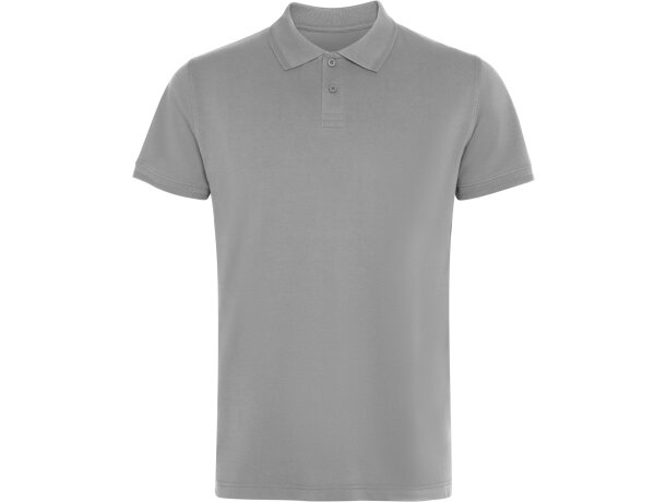 Polo Roly WOS manga corta tejido piqué stretch unisex Gris vigore detalle 57