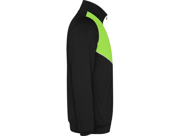 Chándal Evans Roly con cuello alto y laterales a contraste Negro/lima detalle 11