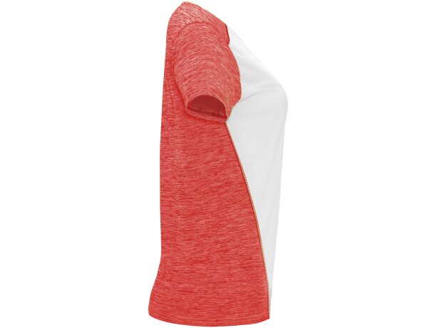 Camiseta ZOLDER WOMAN Roly blanco/coral fluor vigore