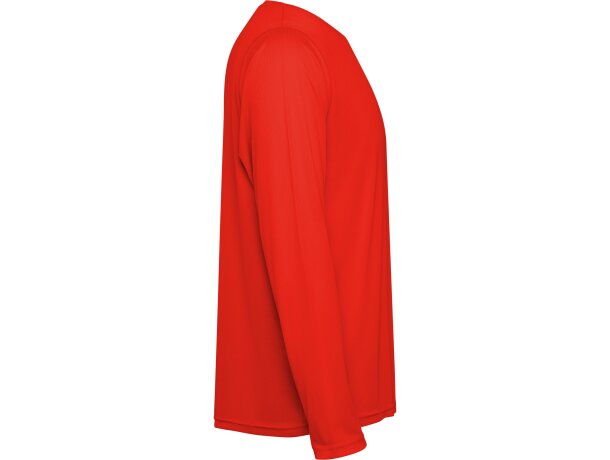 Camiseta técnica Estoril manga larga Roly poliéster reciclado Rojo detalle 36