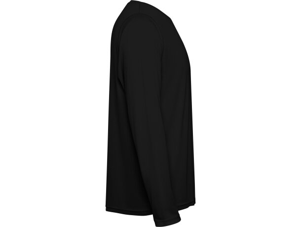 Camiseta técnica Estoril manga larga Roly poliéster reciclado Negro detalle 12