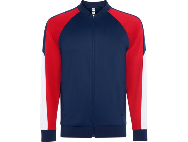 Chaqueta deportiva Gladius Roly bicolor con cremallera Rojo/marino detalle 25