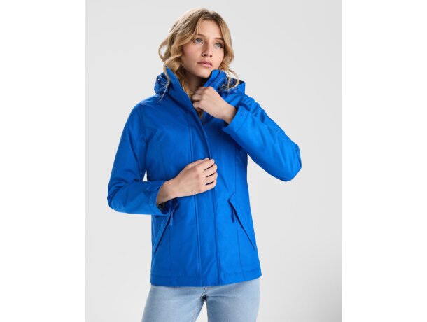 Parka mujer America Woman Roly con capucha extraíble reciclada Negro detalle 6