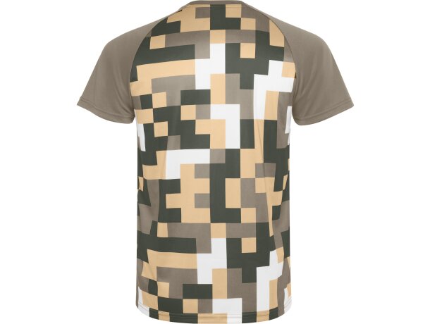 Camiseta técnica Ventor Roly poliéster interlock manga raglán Arena detalle 6