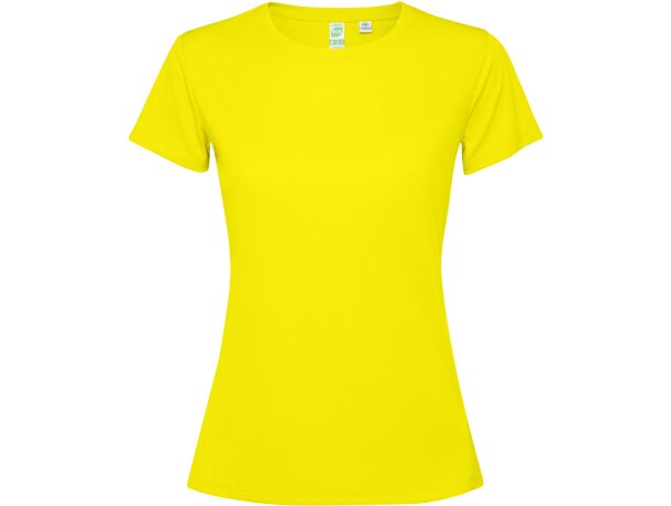 Camiseta Estoril Woman Amarillo fluor detalle 17