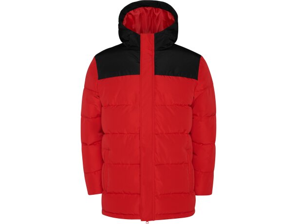 Parka acolchada Tallin Roly repelente al agua con capucha Rojo/negro detalle 28