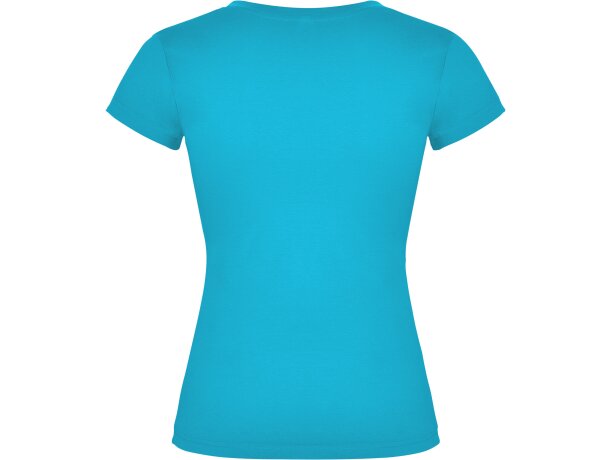 Camiseta de mujer VICTORIA con cuello V Roly turquesa