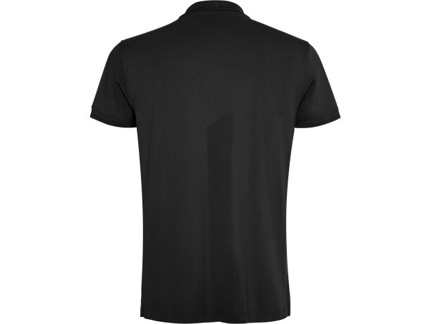 Polo Roly WOS manga corta tejido piqué stretch unisex Negro detalle 10
