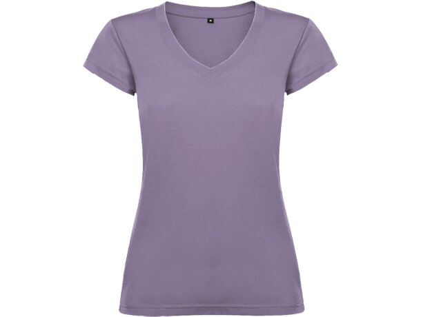 Camiseta de mujer VICTORIA con cuello V Roly lavanda