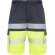 Bermuda Lada Roly alta visibilidad con bandas reflectantes Plomo/amarillo fluor detalle 4