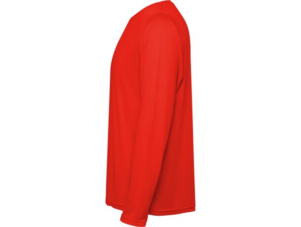 Camiseta técnica Estoril manga larga Roly poliéster reciclado Rojo detalle 35