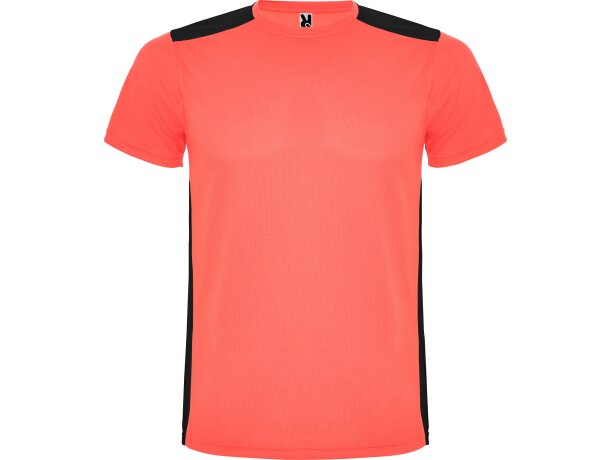 Camiseta DETROIT Roly coral fluor/negro