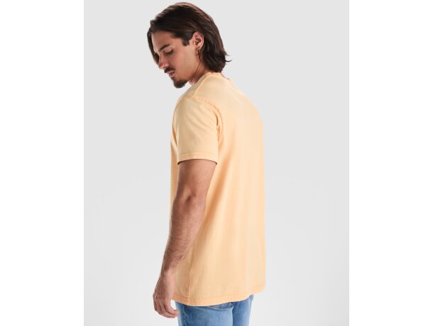 Camiseta Corgi Roly de algodón peinado 180 g para hombre Amarillo sweet lavado detalle 2
