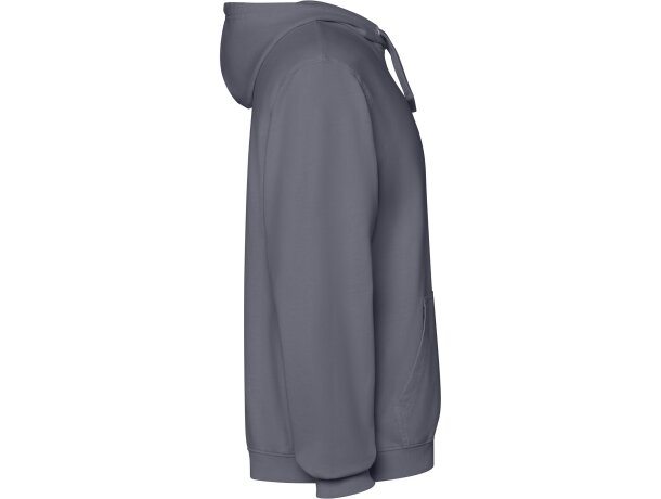 Sudadera Kenia Roly algodón 250 g/m² efecto lavado con capucha Gris cielo lavado detalle 16