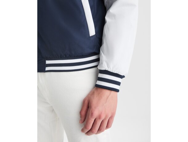 Chaqueta California Roly acolchada bicolor con cremallera Negro/blanco detalle 2