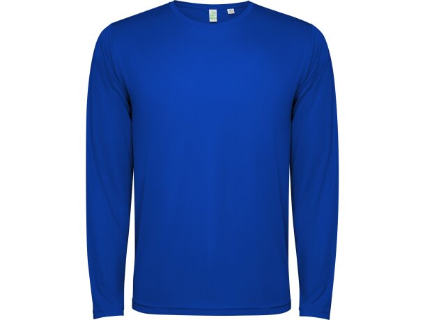 Camiseta técnica Estoril manga larga Roly poliéster reciclado Royal detalle 13