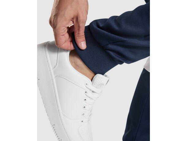 Sudadera deportiva Roly Leros bicolor con cremallera Amarillo/marino detalle 3