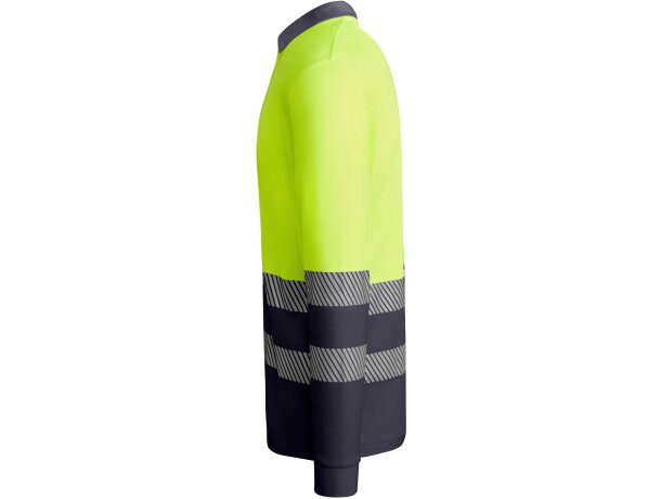 Polo Roly ATRIO LS alta visibilidad plomo/amarillo fluor