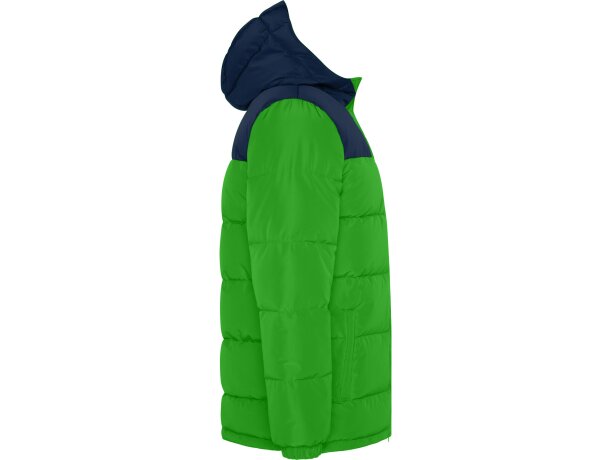 Parka acolchada Tallin Roly repelente al agua con capucha Verde helecho/marino detalle 23
