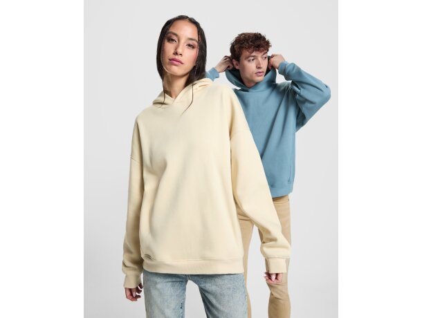 Sudadera con capucha Otto Roly para merchandising corporativo Blanco detalle 5