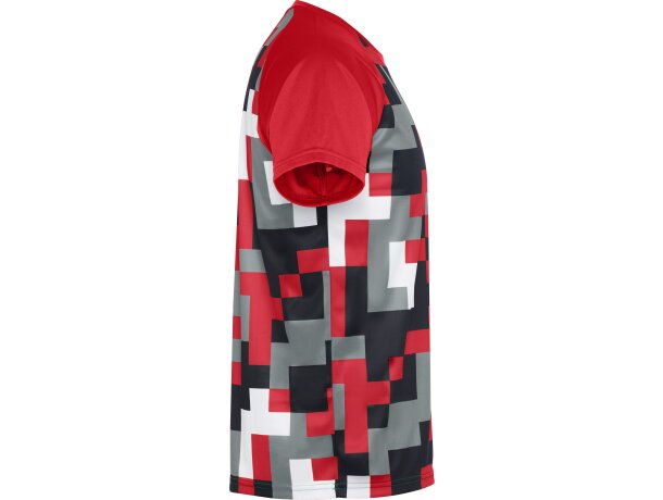 Camiseta técnica Ventor Roly poliéster interlock manga raglán Rojo detalle 28