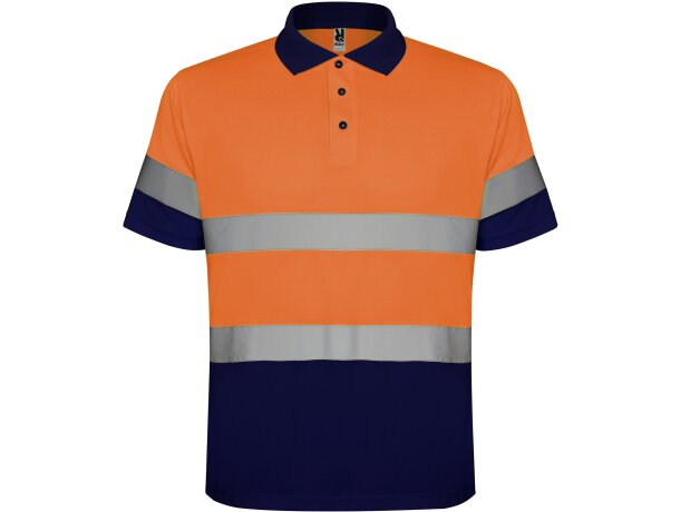 Polo POLARIS Roly de alta visibilidad marino/naranja fluor