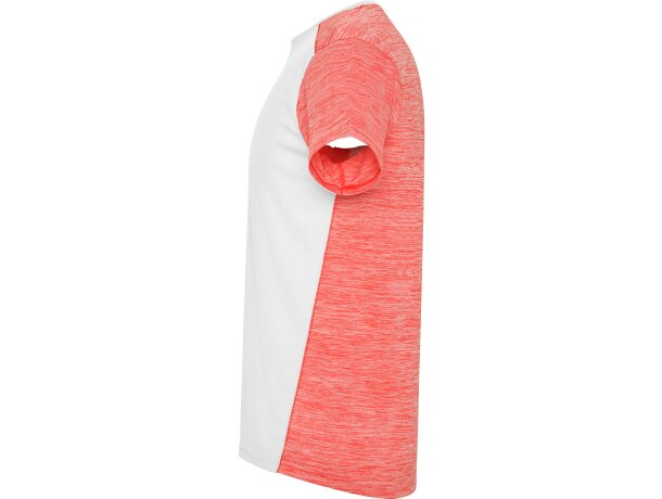 Camiseta ZOLDER Roly blanco/coral fluor vigore