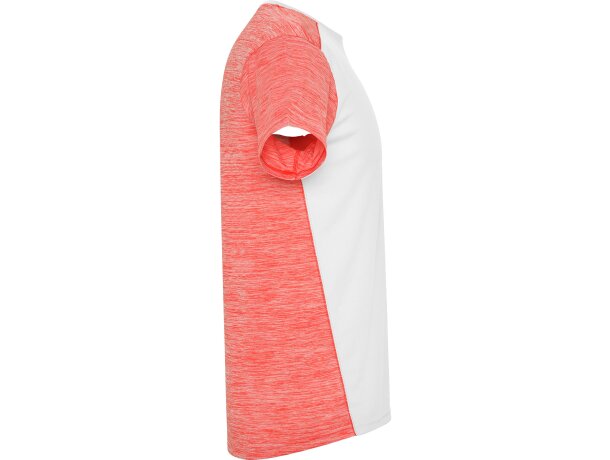 Camiseta ZOLDER Roly blanco/coral fluor vigore