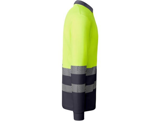 Polo Roly ATRIO LS alta visibilidad plomo/amarillo fluor