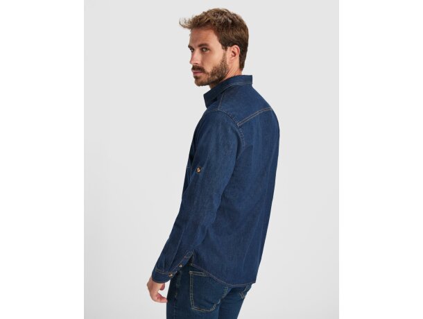 Camisa vaquera Lujan manga larga con tejido stretch de Roly Vaquero detalle 1