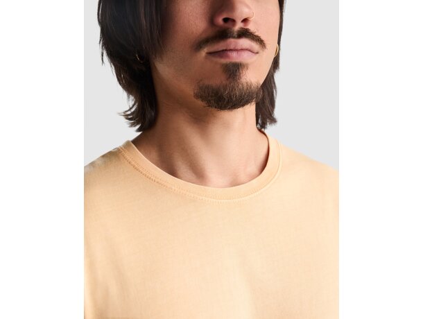 Camiseta Corgi Roly de algodón peinado 180 g para hombre Amarillo sweet lavado detalle 3