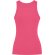Camiseta sin mangas Dribe Roly en punto canalé stretch Frambuesa detalle 34