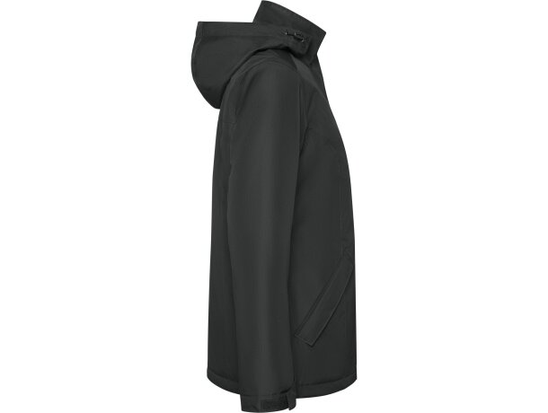 Parka mujer America Woman Roly con capucha extraíble reciclada Plomo oscuro detalle 22