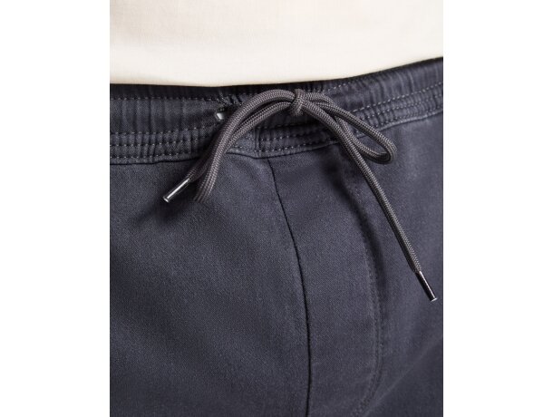 Pantalón jogger Flexar Roly con tejido stretch y puños ajustables Negro detalle 3