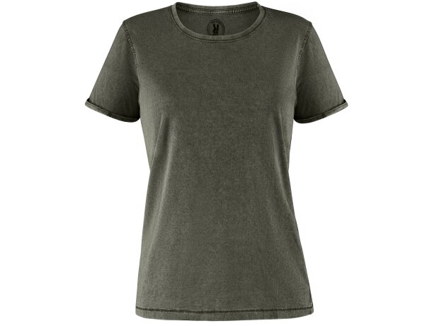 Camiseta HUSKY WOMAN Roly verde militar oscuro