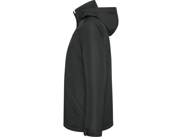 Parka mujer America Woman Roly con capucha extraíble reciclada Plomo oscuro detalle 21