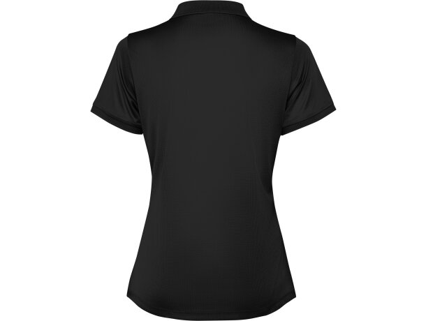 Polo Tormo Woman Roly de poliéster reciclado certificado GRS Negro detalle 10