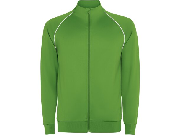 Chaqueta deportiva Valier Roly con cremallera y vivo reflectante Verde helecho detalle 25