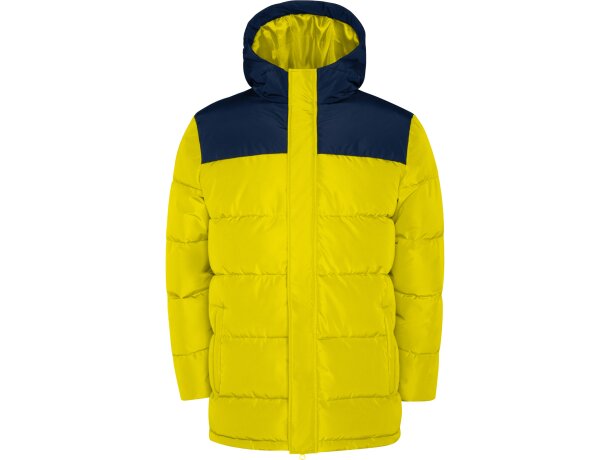 Parka acolchada Tallin Roly repelente al agua con capucha Amarillo/marino detalle 4