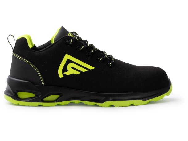 Zapato laboral Ceryson Roly certificado EN ISO 20345 antiestático Negro/amarillo fluor detalle 4