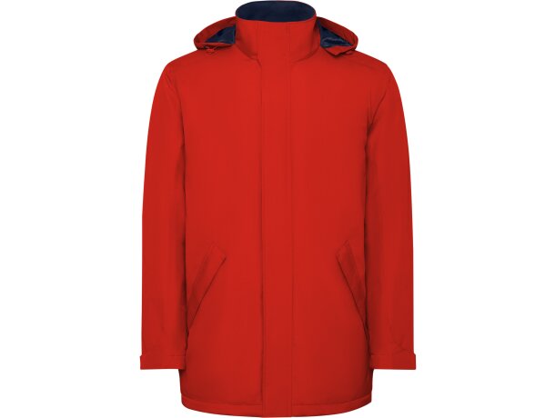 Parka America Roly con certificación GRS en poliéster reciclado Rojo detalle 31